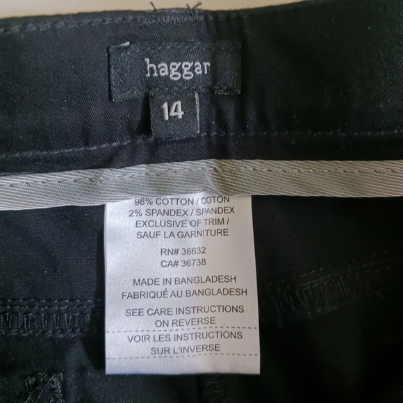 Black Haggar Denim Shorts with studs - Picture 5 of 8